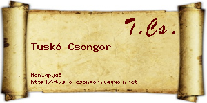Tuskó Csongor névjegykártya