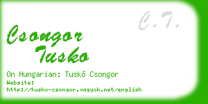 csongor tusko business card