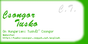 csongor tusko business card